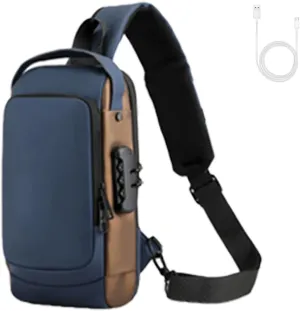 Fashion New Carbon Fiber Streamline Anti-theft Sling Bag, USB Charging Sport Sling, Waterproof Shoulder Bags for Daily Trips
