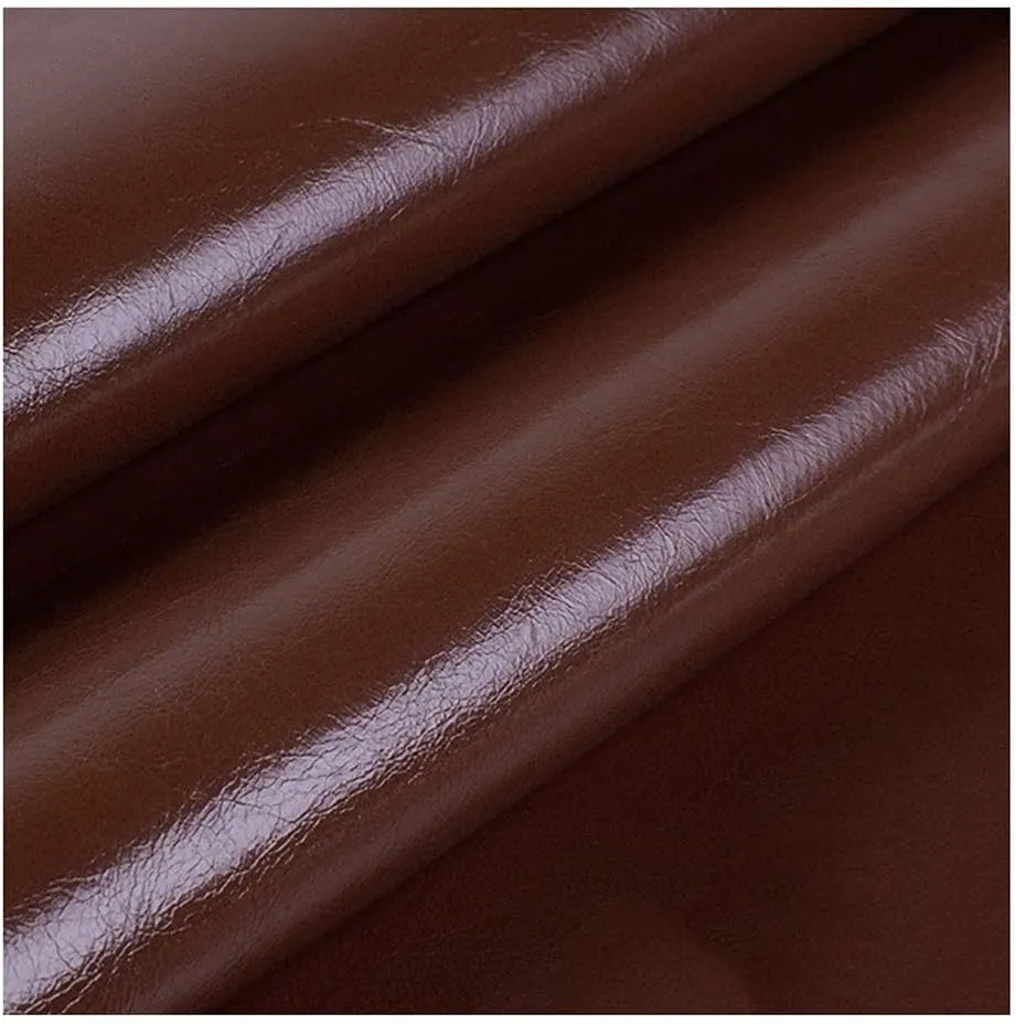 Faux Leather Fabric 160Cm Width, Oil Wax Leather Leatherette Upholstery Crafts DIY Sewings Sofa Handbag Car Seat/1.6 * 1M(Colour: Brown) (Color : Brown, Size : 1.6X4m)
