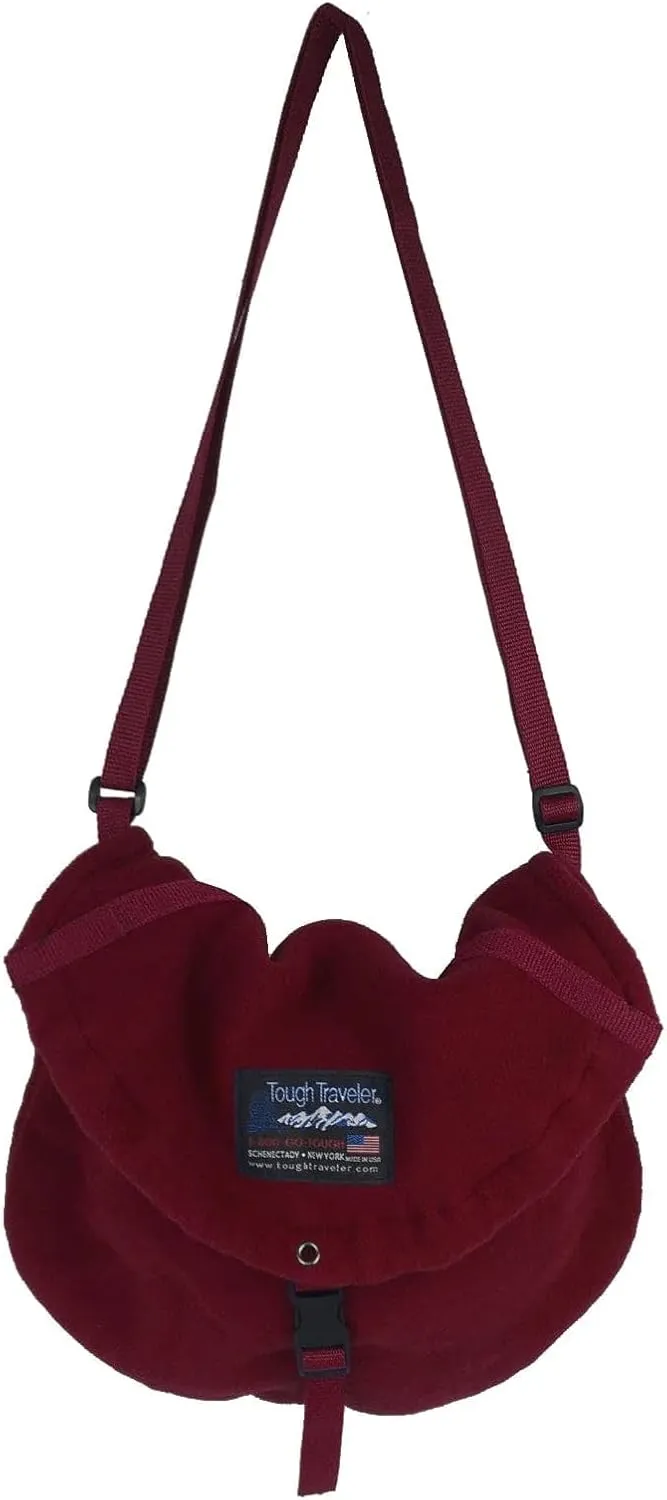 FLEECE SHOULDER BAG Burgundy