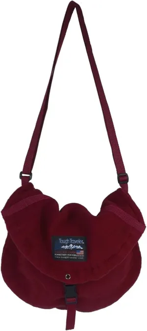 FLEECE SHOULDER BAG Burgundy