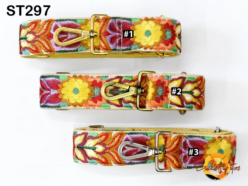 Floral Boho Guitar Strap Embroidered Purse Strap Crossbody Strap for Purses Handbag Boho Bag Strap Embroidery Replacement Strap Gift for her