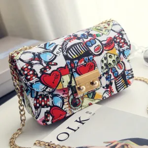 for handbags high bag Clutch Women New 2019 Bags messenger bags mini women designer quality Graffiti Ladies chain Cutting-edge software End-of-season sale women Summer