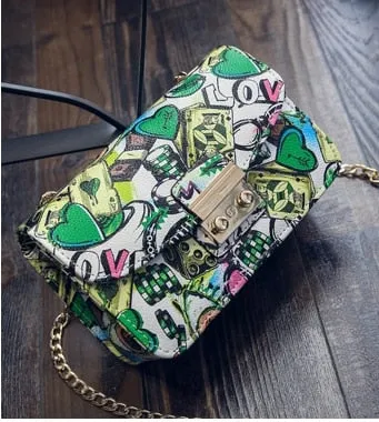 for handbags high bag Clutch Women New 2019 Bags messenger bags mini women designer quality Graffiti Ladies chain Cutting-edge software End-of-season sale women Summer