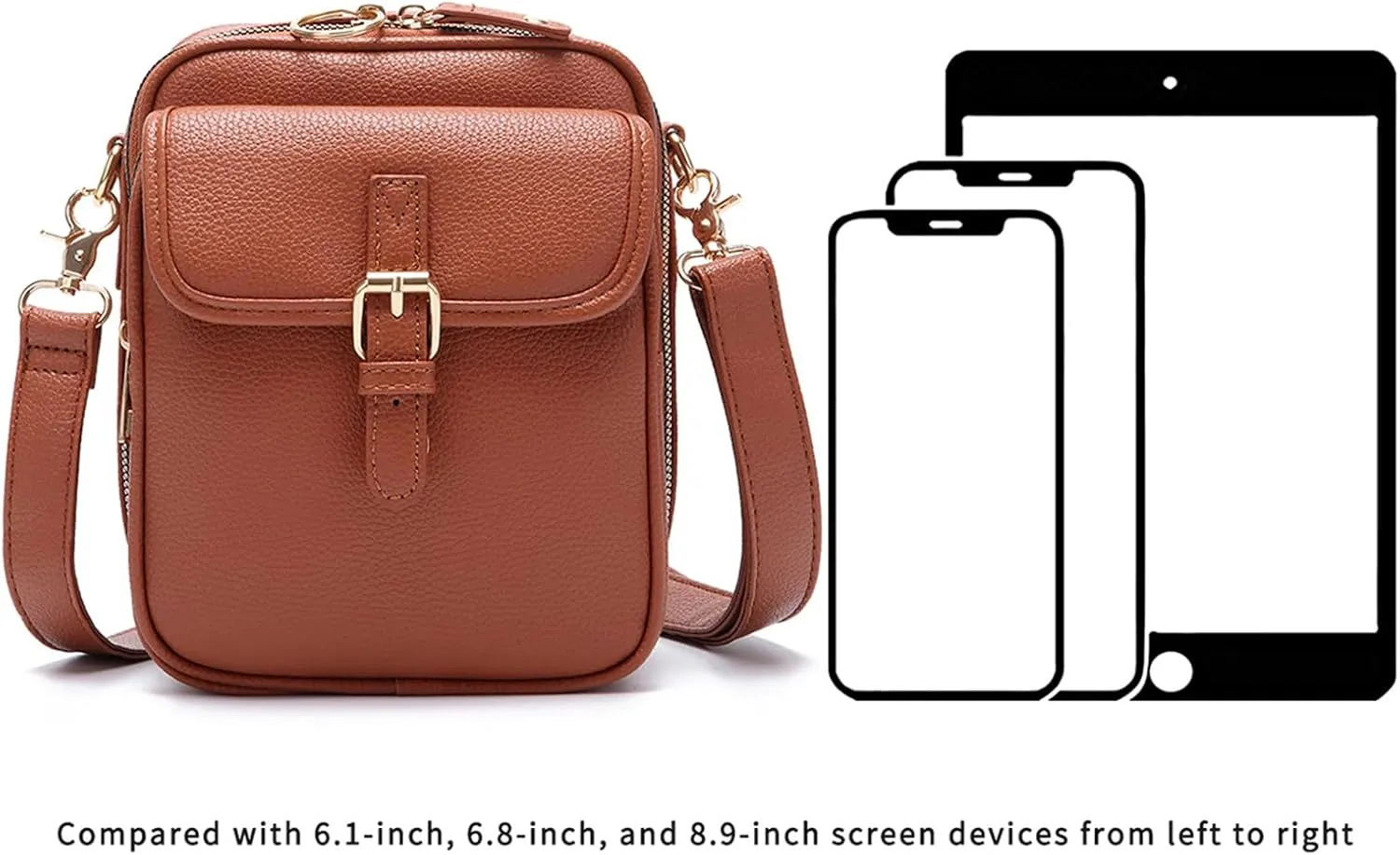 Forcipower Crossbody Leather Bag, Collaboraten1 Crossbody Leather Bag Urvashi, Anti-Theft Messenger Bags for Women