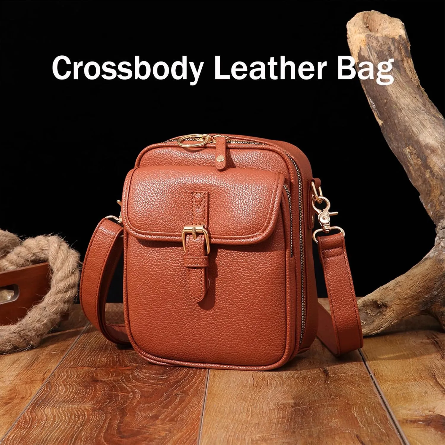 Forcipower Crossbody Leather Bag, Collaboraten1 Crossbody Leather Bag Urvashi, Anti-Theft Messenger Bags for Women