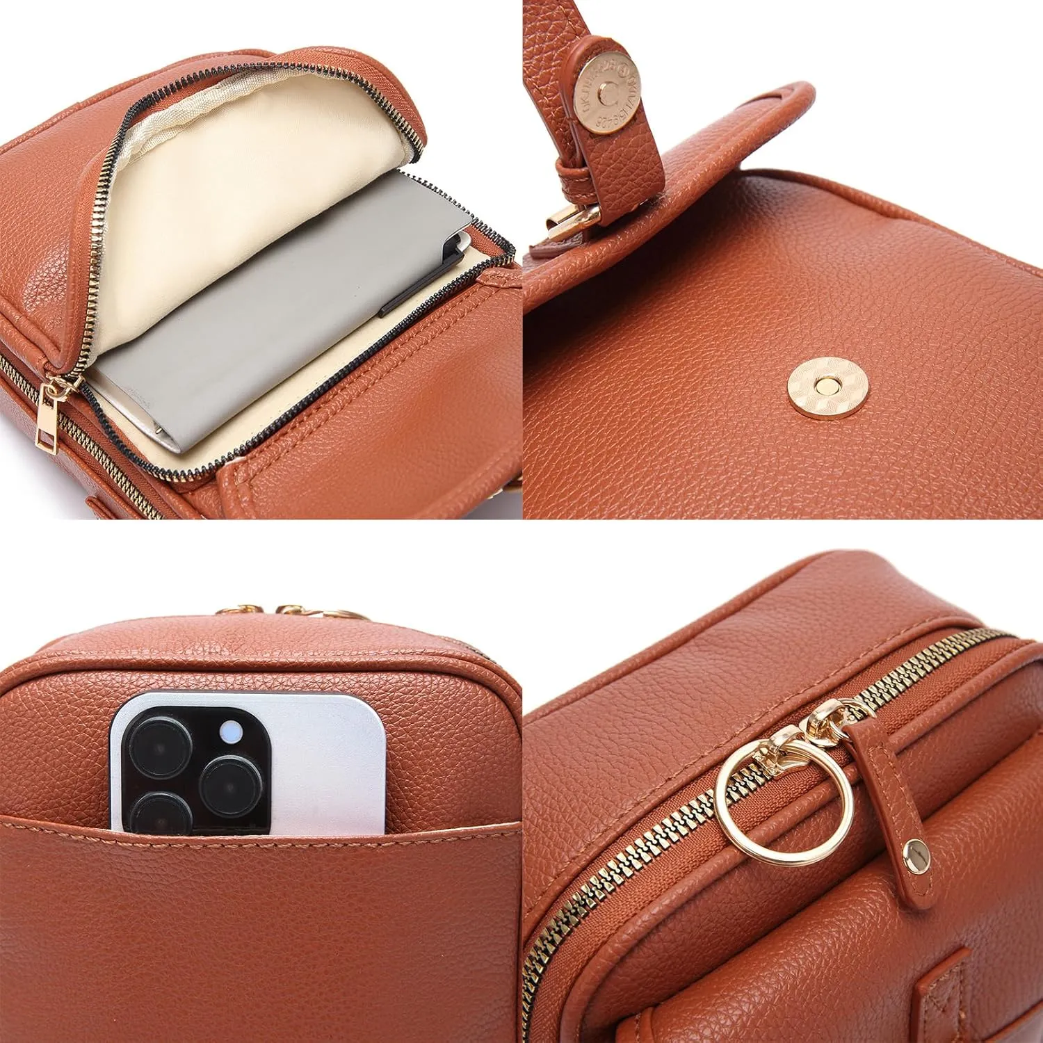 Forcipower Crossbody Leather Bag, Collaboraten1 Crossbody Leather Bag Urvashi, Anti-Theft Messenger Bags for Women