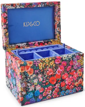 Forever Floral Black Large Velvet Jewellery Box - Kip&Co