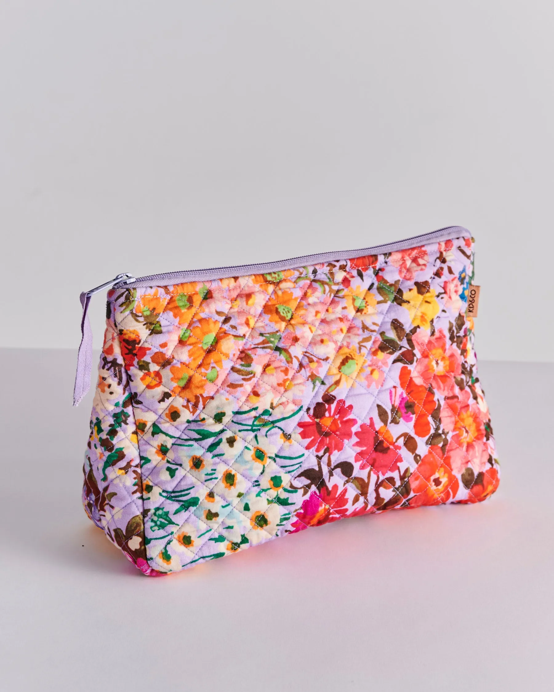 Forever Floral Quilted Cotton Toiletry Purse