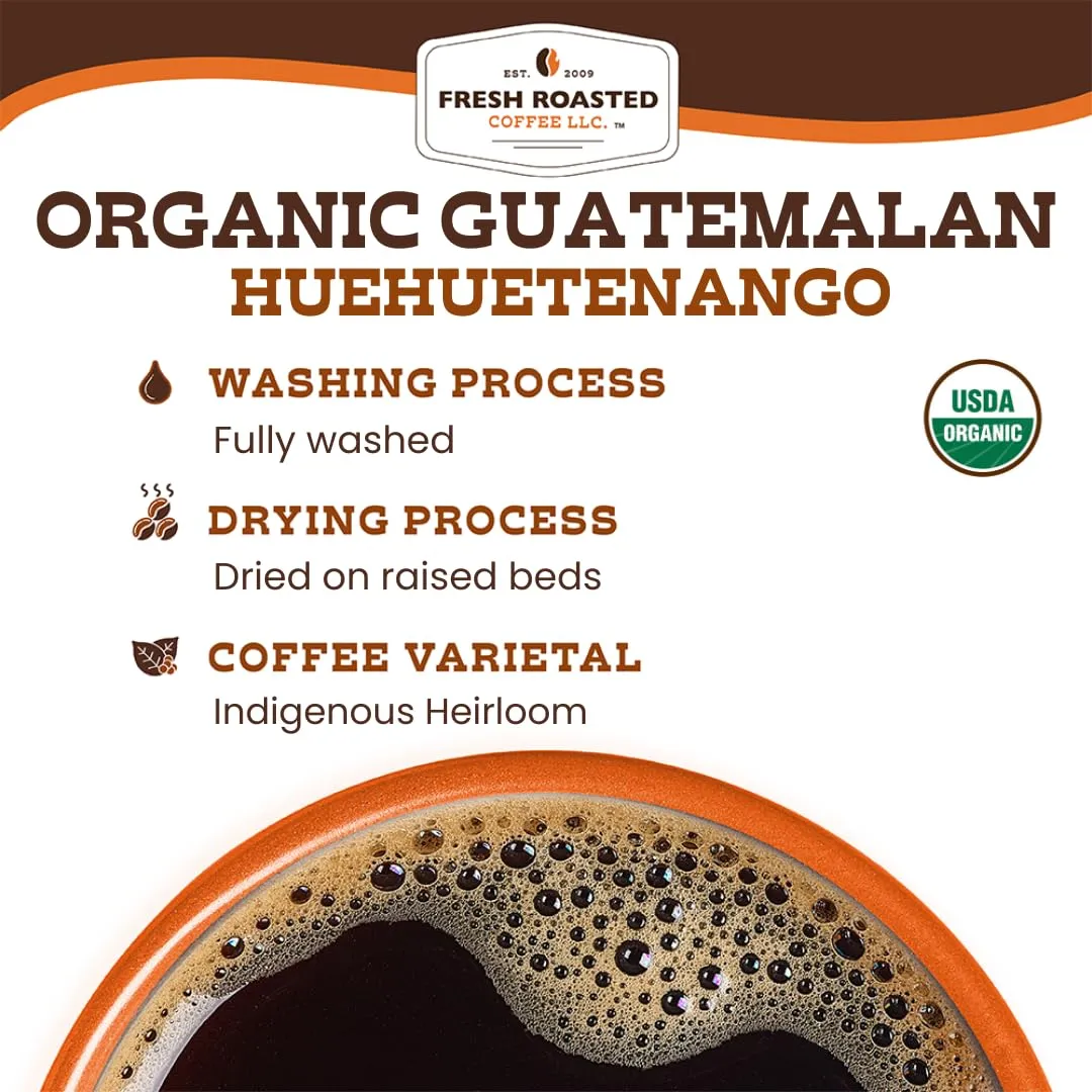 Fresh Roasted Coffee, Organic Guatemala | 5 lb (80 oz) | Single Origin | Medium Roast | Mold & Mycotoxin Tested, Kosher | Whole Bean