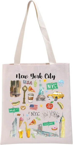 G2TUP New York City Gift New York City Tote Bag NYC Lover Handbag New York Souvenir Gift New York Vacation Gift