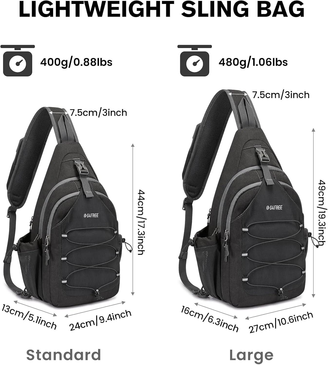 G4Free Pickleball Bag, Crossbody Sling Bag for Men Women, Pickleball Backpack, Pickle Ball Paddle Bag Gifts for Sports