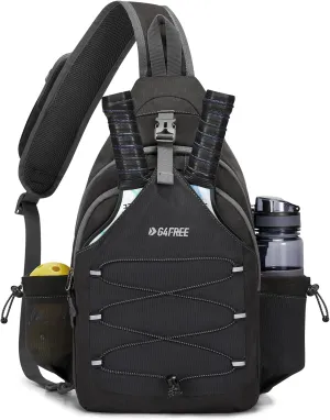 G4Free Pickleball Bag, Crossbody Sling Bag for Men Women, Pickleball Backpack, Pickle Ball Paddle Bag Gifts for Sports