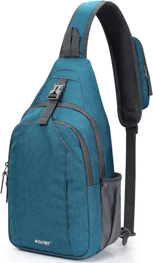G4Free Sling Bag RFID Blocking Sling Backpack Crossbody Chest Bag Daypack for Hiking Travel(Teal Blue)