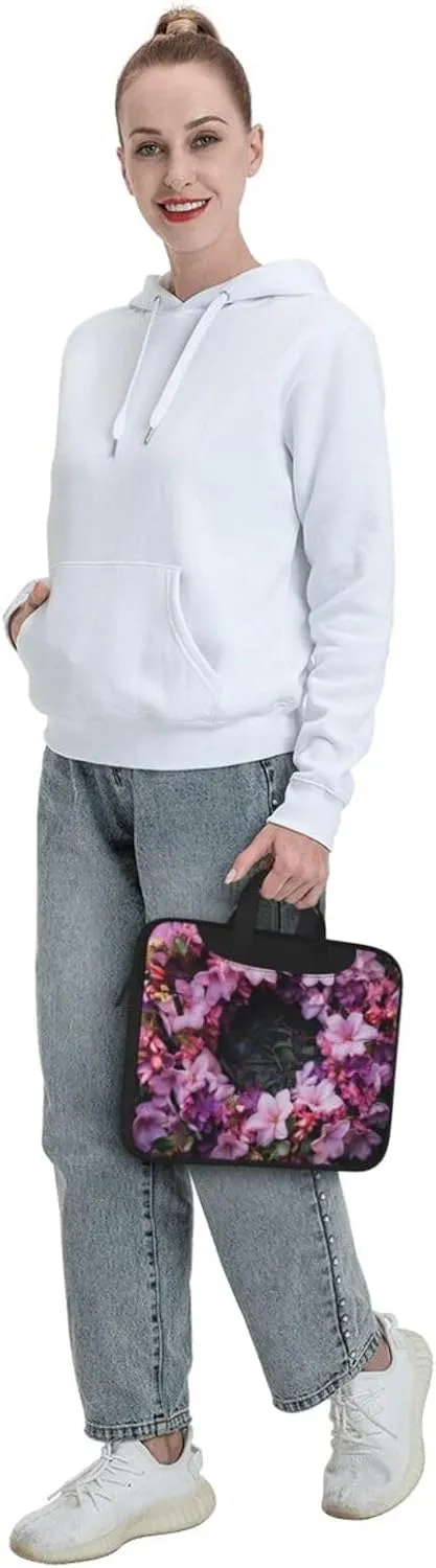 Garlands Nice Flowers Print Work Casual Office Laptop Shoulder Messenger Bag 13 inch 14 inch 15.6 inch