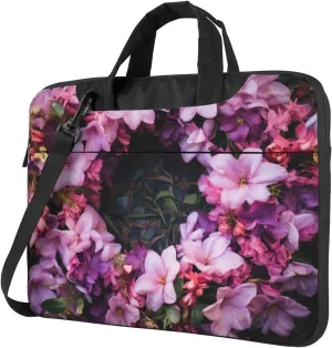 Garlands Nice Flowers Print Work Casual Office Laptop Shoulder Messenger Bag 13 inch 14 inch 15.6 inch