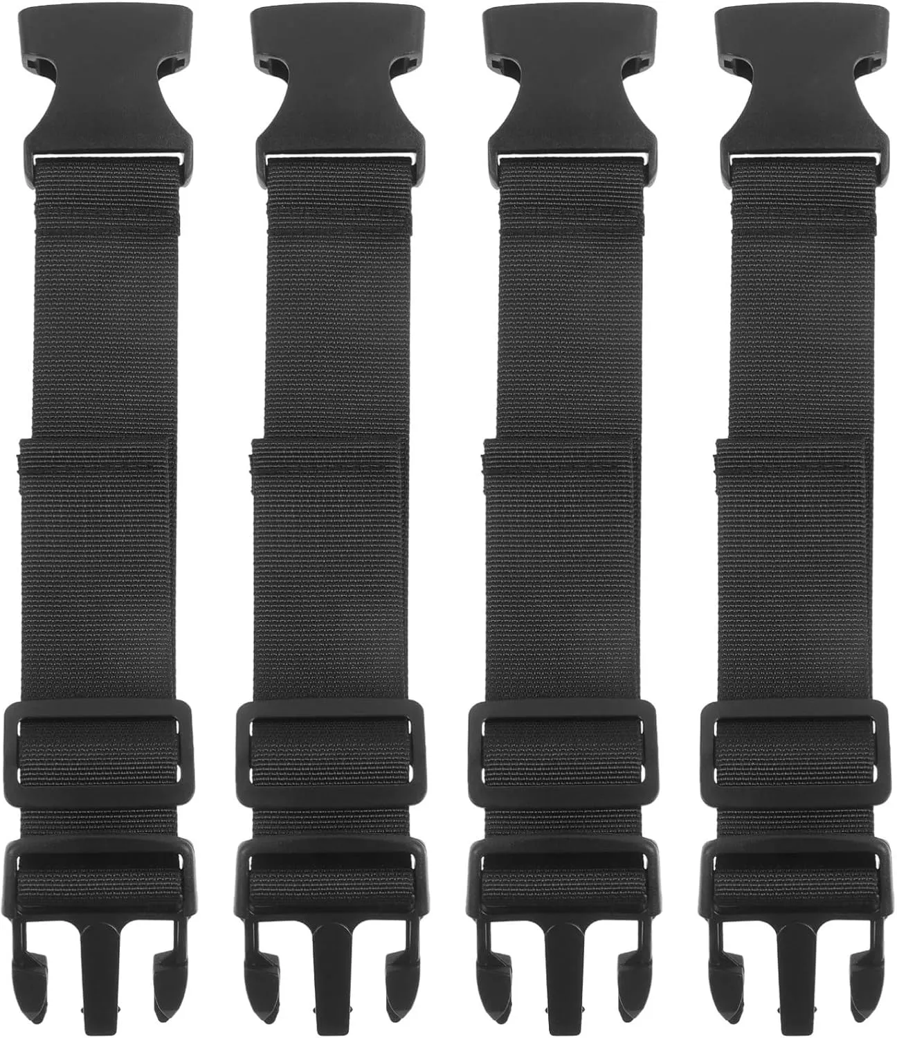 Garneck 4 Pcs Adjustable Luggage Straps for Travel - Durable Suitcase Connector Straps with Quick Release Buckles - Ideal for Securing Handbags and Backpacks to Your Luggage