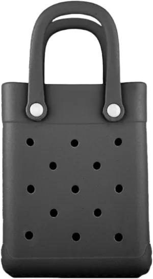GBB Rubber Beach Bag X-Small Beach Tote Bag Waterproof Mini Tote Bag for the Beach Boat Pool Sports Travel Bag Open Handbag