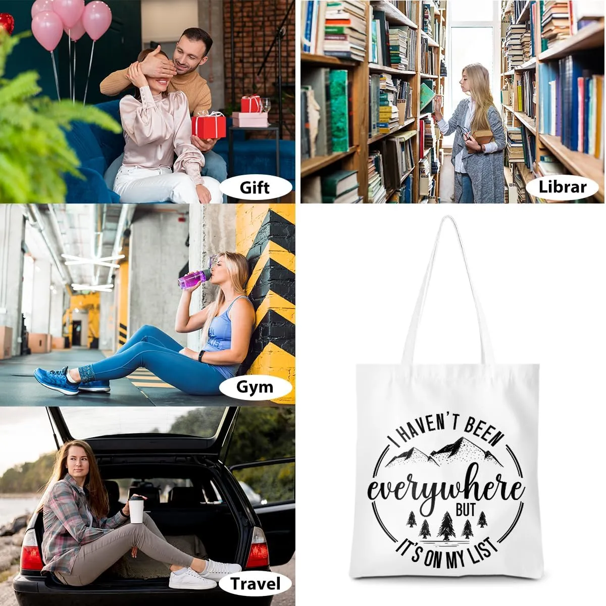Gifts for Plant Lovers Tote Bag Flowers Beach Bag Insect Pumpkin Fall Halloween Travel Gifts Gardening