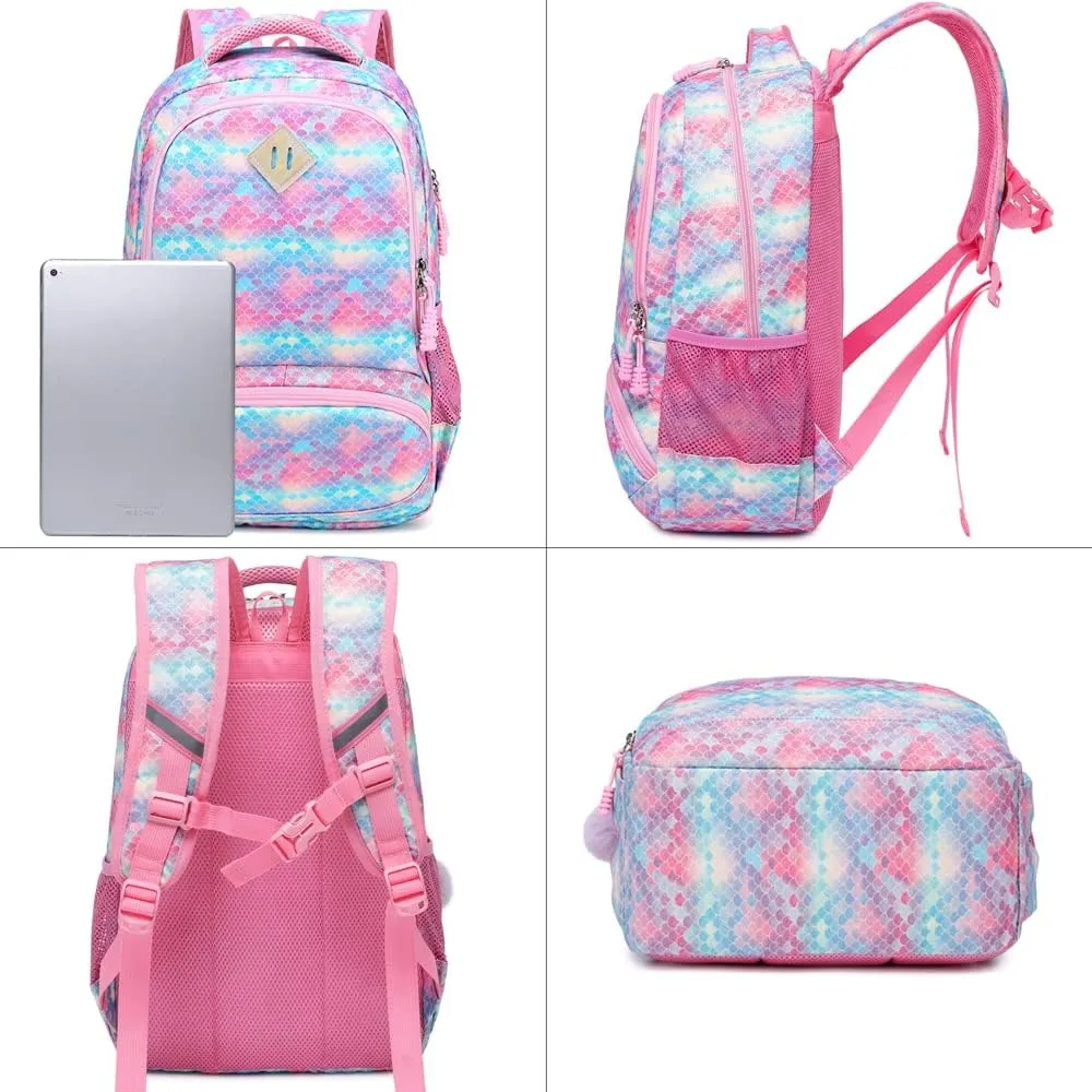 Girls Backpack for Elementary Kids School Bookbag Set Cute Unicorn Backpacks for Girls Water Resistant