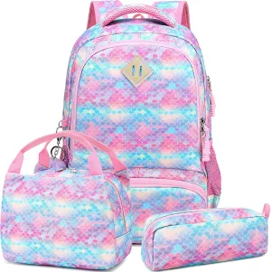 Girls Backpack for Elementary Kids School Bookbag Set Cute Unicorn Backpacks for Girls Water Resistant