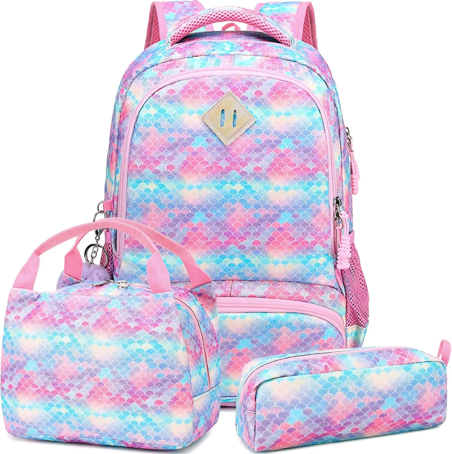 Girls Backpack for Elementary Kids School Bookbag Set Cute Unicorn Backpacks for Girls Water Resistant