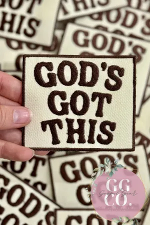 God’s Got This Patch, Christian Hat Patch, Embroidered Patch, Trucker Hat Patch, Iron On, Trendy Hat Patch, Jesus Patch.