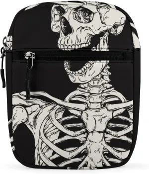 Gothic Skeleton Frame Detachable Shoulder Strap Small Shoulder Bag Unisex