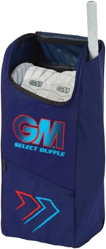 Gunn & Moore GM Cricket Duffle Duffel Bag | Tough 600 Denier Polyester | Small, Medium, Large or Extra Large | Blue, Blue & Red, Black & Blue or Black, Cyan & Fluro