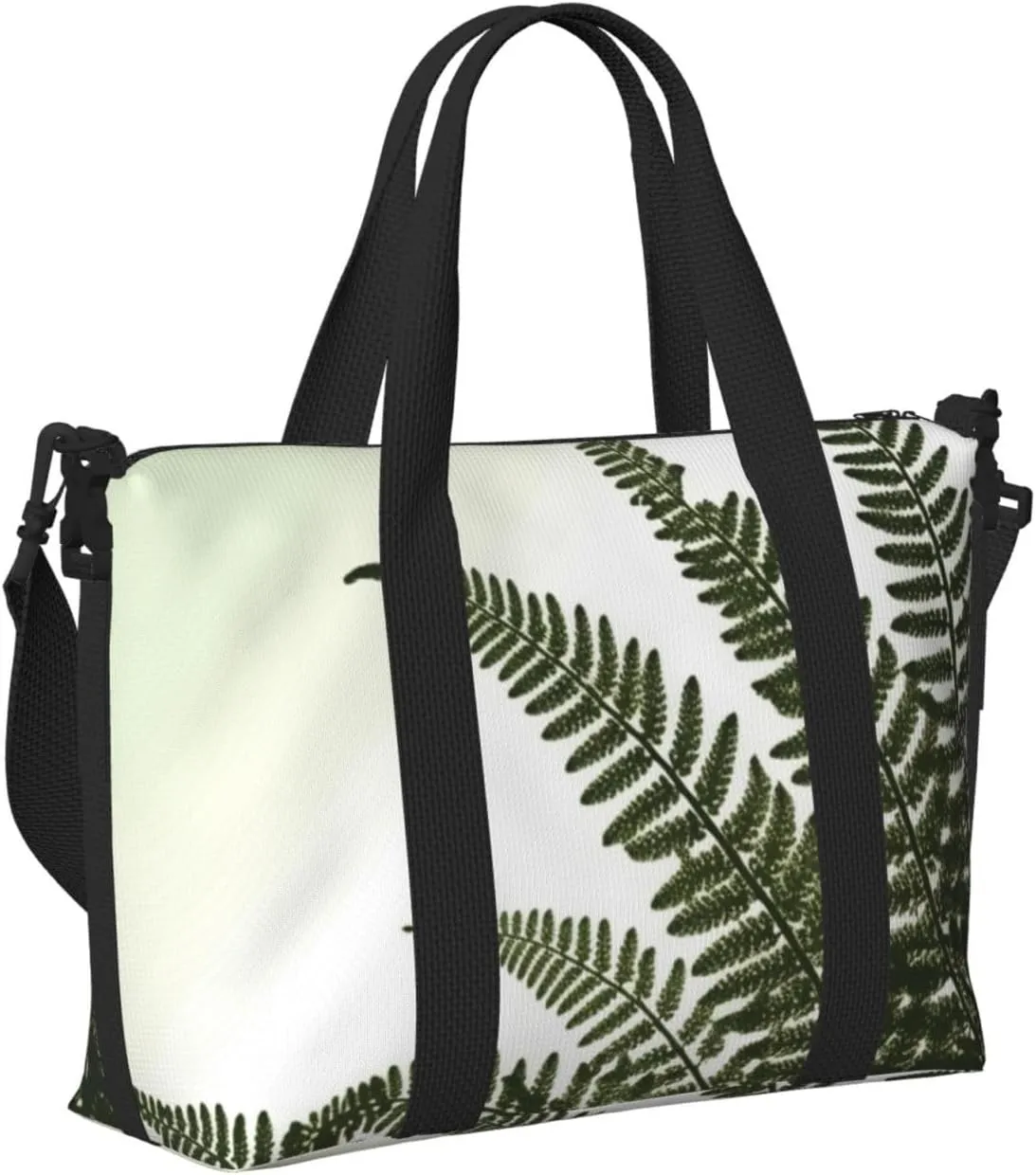 Gym Bag natural plant fern leaf Duffel Bag for Men Women Travel Overnight Bag with Shoe Compartment Workout Bags