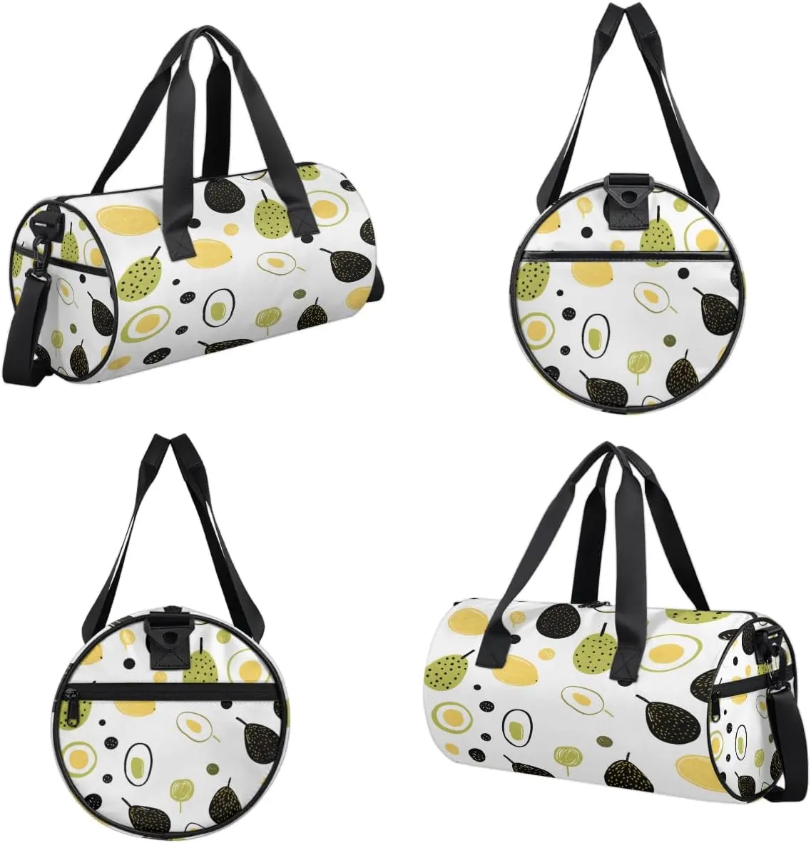 Gym Bags for Men Women Cute Avocado Sports Duffel Bags Carry On Travel Duffle Bag with Detachable Adjustable Shoulder Strap Overnight Weekender Bag