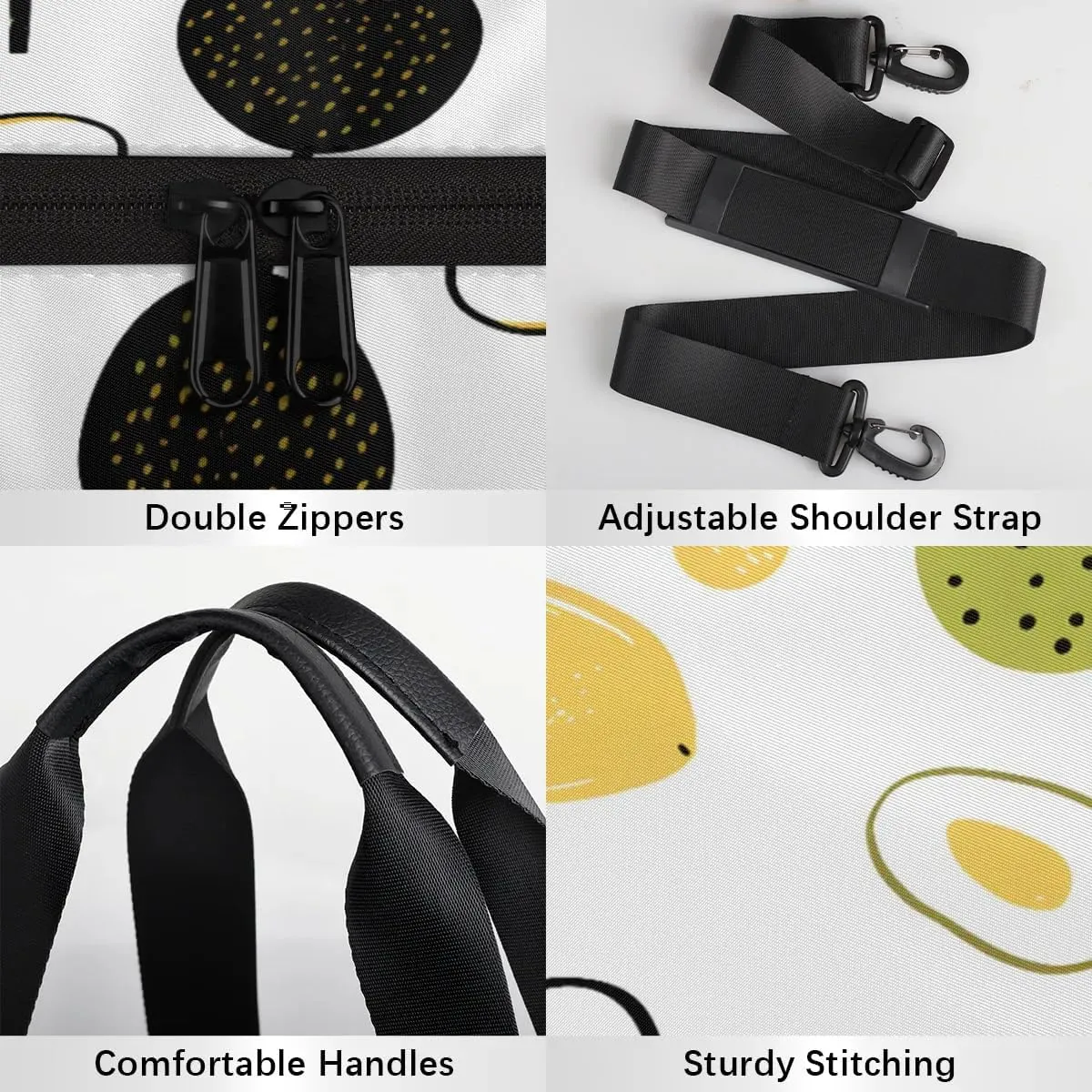 Gym Bags for Men Women Cute Avocado Sports Duffel Bags Carry On Travel Duffle Bag with Detachable Adjustable Shoulder Strap Overnight Weekender Bag