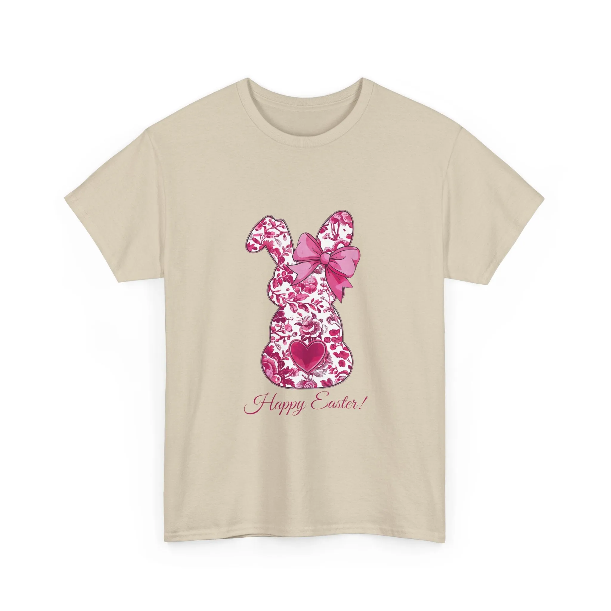 Happy Easter Unisex Heavy Cotton Tee - Cute Bunny Design