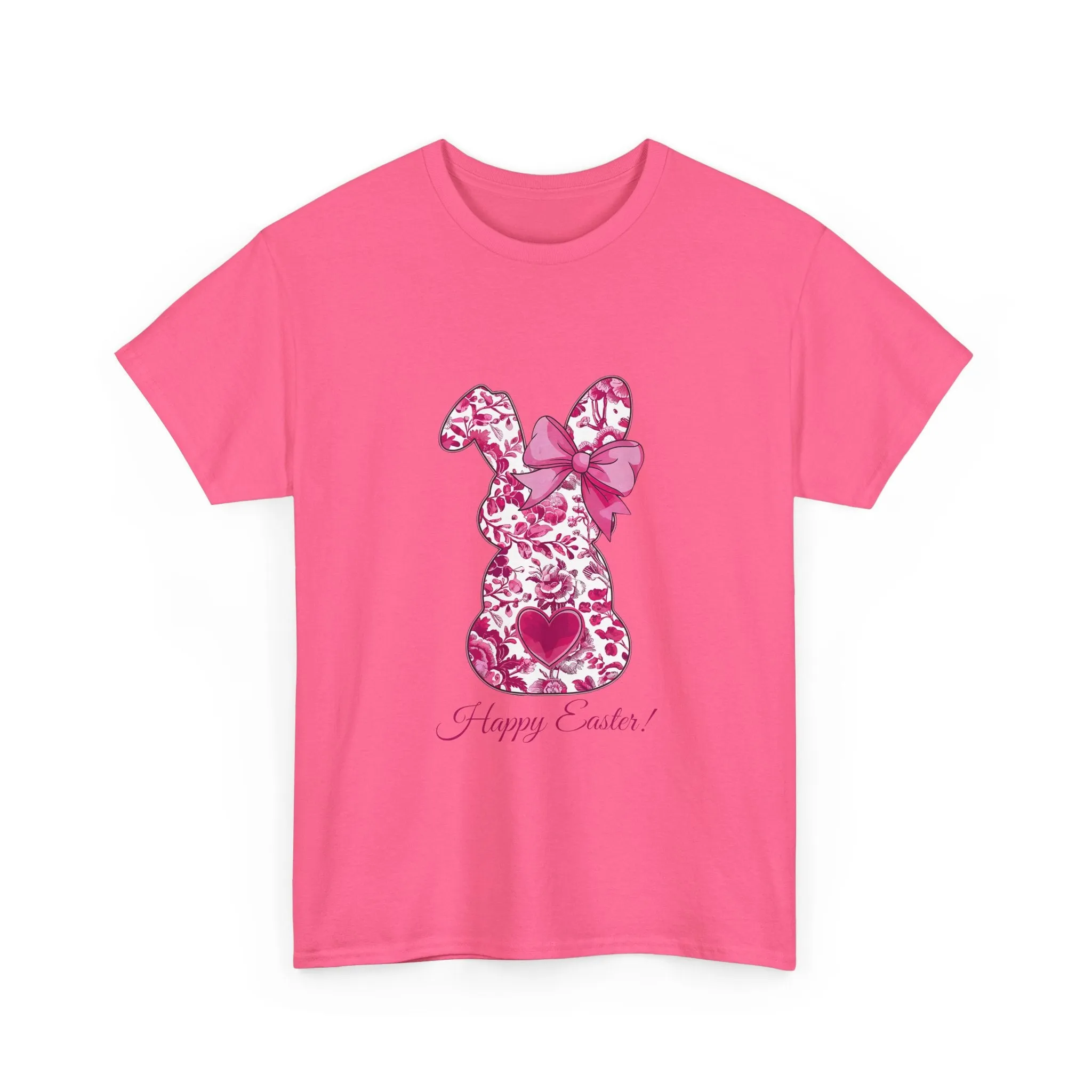 Happy Easter Unisex Heavy Cotton Tee - Cute Bunny Design