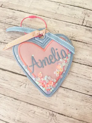 Heart Shaker Bag Tag