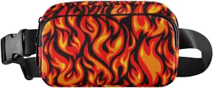 Hiking Fanny Pack Flame Print Waist Pack Fashion Casual Hip Bum Bag with Adjustable Strap for Women & Men Hands Free Crossbody Bags for Outdoors, Hiking, Running, Travel