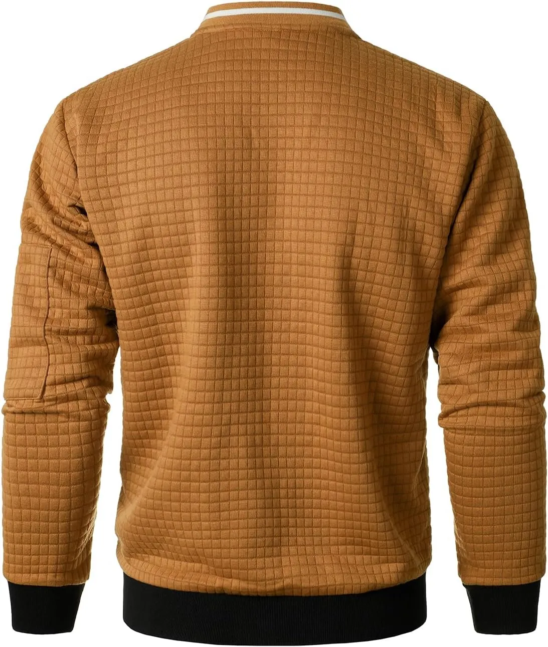 HOOD CREW Men’s Lightweight Casual Jackets Varsity Bomber Jacket Coat with Zipper