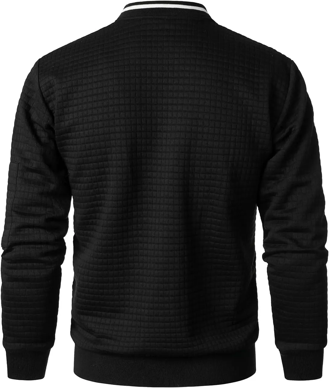 HOOD CREW Men’s Lightweight Casual Jackets Varsity Bomber Jacket Coat with Zipper