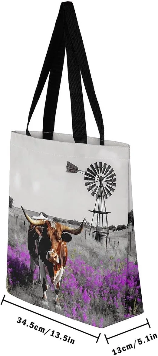 Hummingbird Canvas Tote Bag,Lovely Bird Wildlife Beach Bag Floral Botanical Jungle Leaf Grocery Shoulder Bag