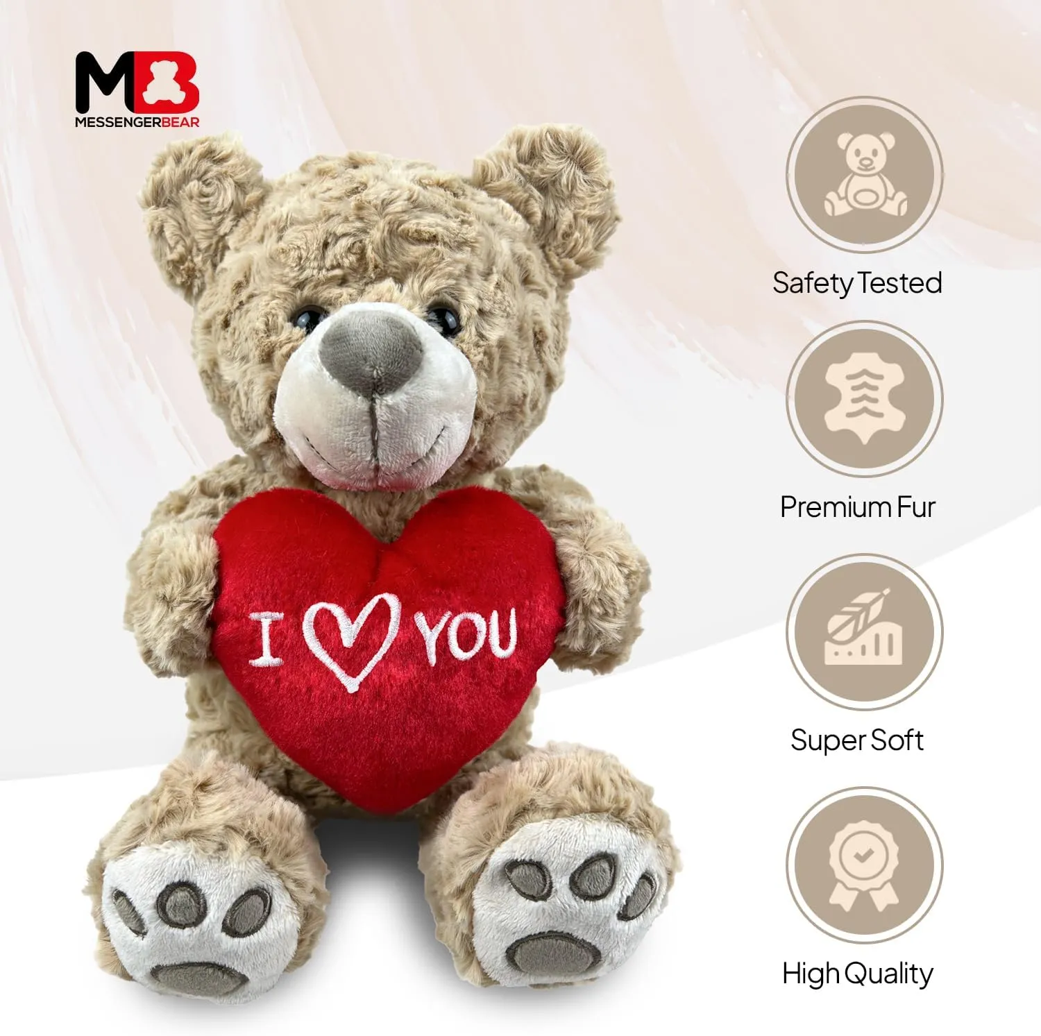 I Love You Teddy Bear 10' | I Love You Stuffed Animal | Stuffed Animals for Girls | I Heart You