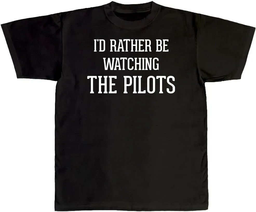 I'd Rather Be Watching The Pilots - New Adult Men's T-Shirt
