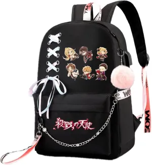 ISaikoy Angels of Death Anime Backpack Satchel Bookbag Daypack School Bag Laptop Shoulder Bag