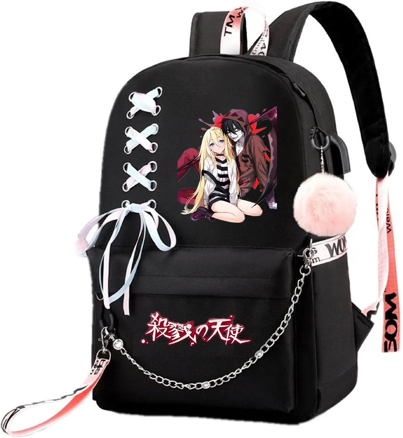 ISaikoy Angels of Death Anime Backpack Satchel Bookbag Daypack School Bag Laptop Shoulder Bag