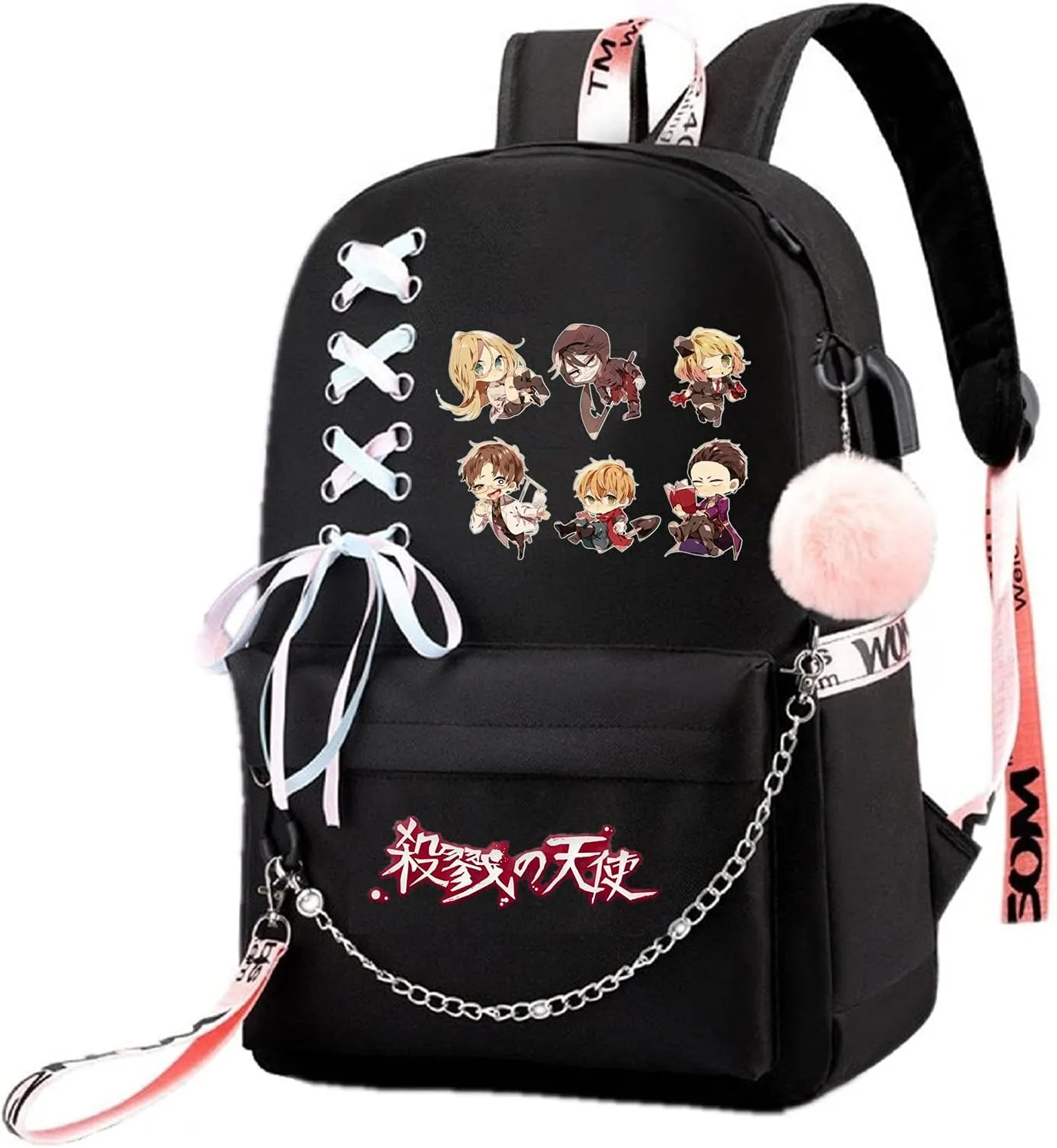 ISaikoy Angels of Death Anime Backpack Satchel Bookbag Daypack School Bag Laptop Shoulder Bag
