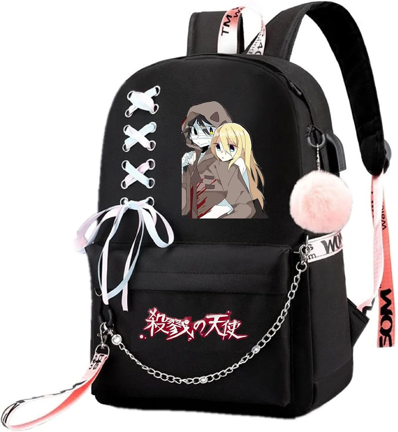 ISaikoy Angels of Death Anime Backpack Satchel Bookbag Daypack School Bag Laptop Shoulder Bag