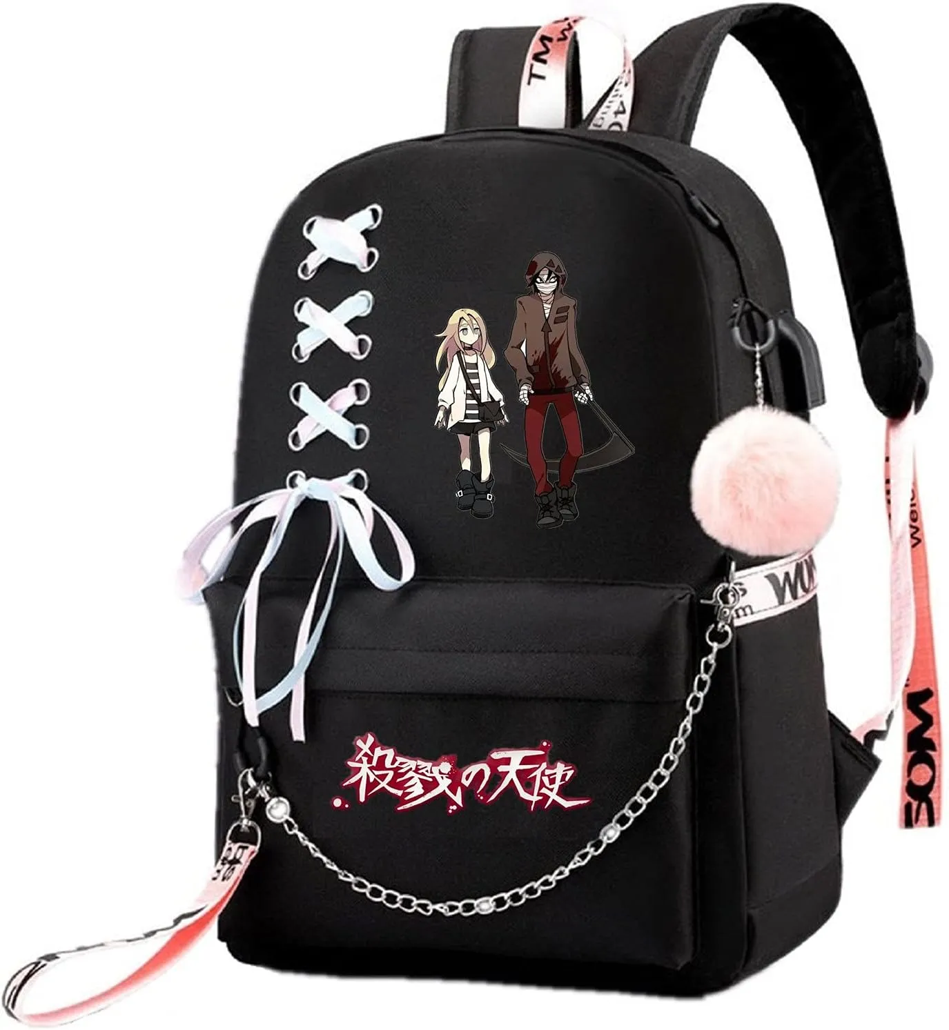 ISaikoy Angels of Death Anime Backpack Satchel Bookbag Daypack School Bag Laptop Shoulder Bag