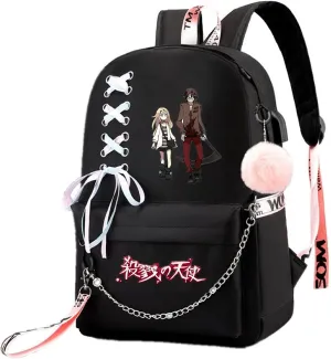 ISaikoy Angels of Death Anime Backpack Satchel Bookbag Daypack School Bag Laptop Shoulder Bag