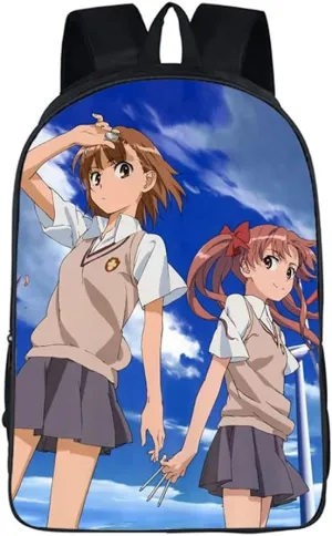 ISaikoy Anime A Certain Scientific Railgun Backpack Satchel Bookbag Daypack School Bag Shoulder Bag Style2