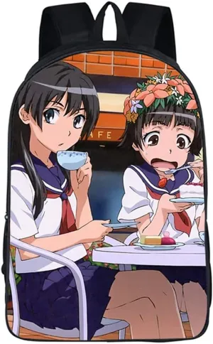 ISaikoy Anime A Certain Scientific Railgun Backpack Satchel Bookbag Daypack School Bag Shoulder Bag Style5