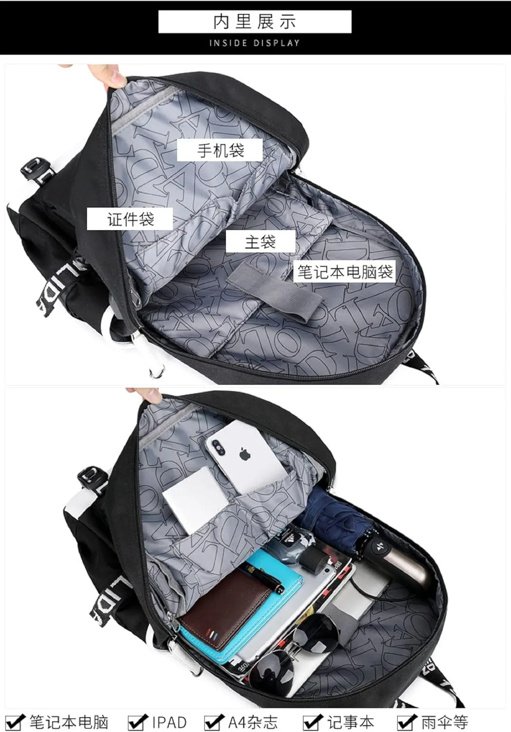 ISaikoy Anime Assassination Classroom Backpack Shoulder Bag Bookbag Daypack School Bag 3