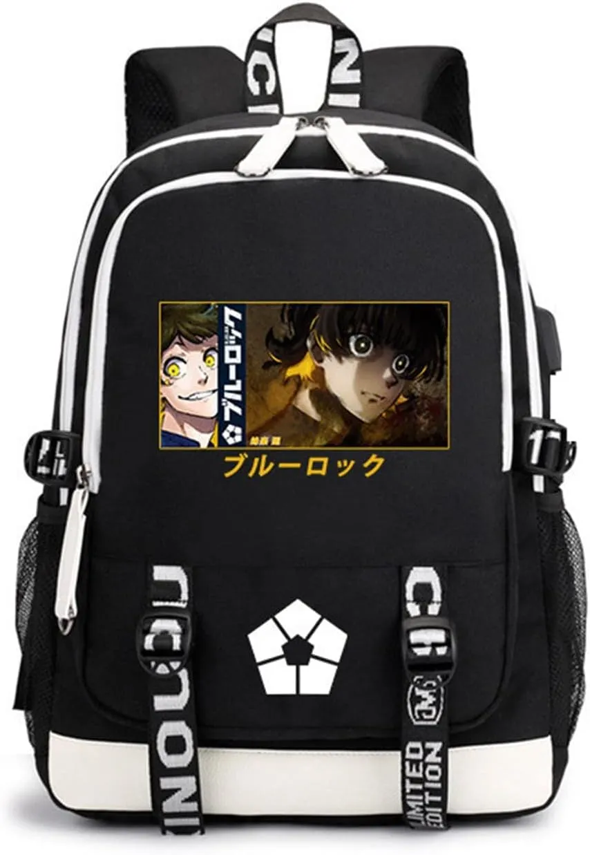 ISaikoy Anime BLUE LOCK Backpack Shoulder Bag Bookbag Student School Bag Daypack Satchel A2
